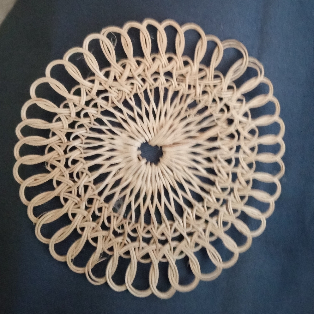 Vintage Handcrafted Woven Rattan Coaster